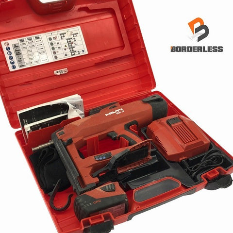 ☆中古品☆HILTI ヒルティ 充電式コンクリートネイラー BX3-ME-22 バッテリー2個(B 22/5.2) 充電器 ケース付 充電式鋲打機 - 0
