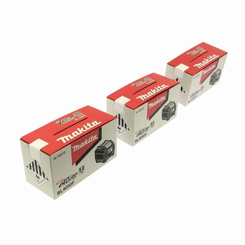 ☆未使用品3個セット☆ makita マキタ 40Vmax 5.0Ah 純正 リチウムイオンバッテリー BL4050F リチウムイオン電池 蓄電池 充電池133085 - 0