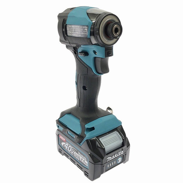 ☆未使用品☆makita マキタ 40Vmax 充電式インパクトドライバ TD005GRDX 青/ブルー バッテリ2個(2.5Ah) 充電器 ケース付132936 - 5
