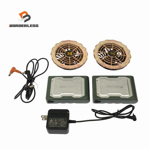 ☆中古品セット☆BURTLE バートル 19V エアークラフト専用バッテリー2個 AC360 ファンユニット AC371 空調作業服 京セラ130005