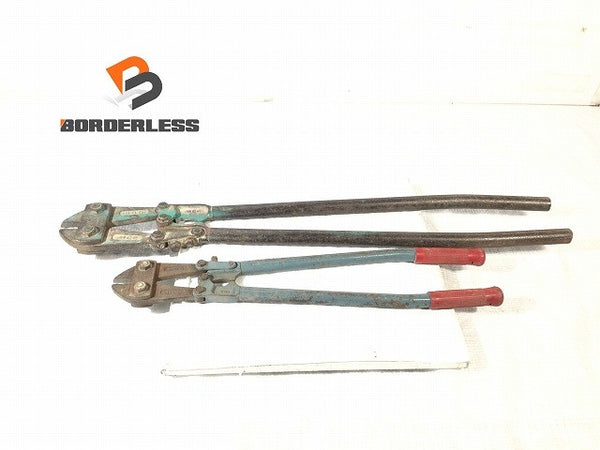 ☆中古品2点セット☆MCC ボルトクリッパー 600mm/900mm 手動式 番線カッター ボルトカッター 切断機 鉄線 手工具 ハンドツール132557 - 1