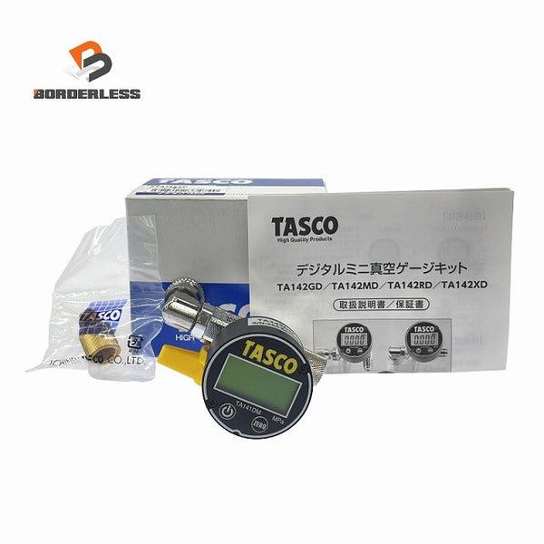 ☆未使用品☆TASCO タスコ デジタルミニ真空ゲージキット STA142XD デジタルミニ連成計(TA141DM) デジタル式 圧力計 真空ポンプ用132198 - 1