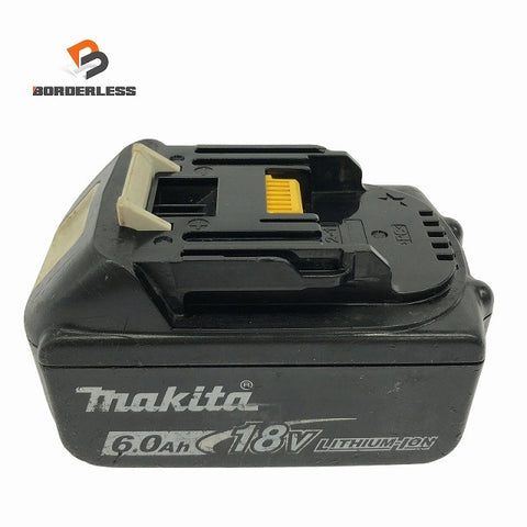 ☆中古品☆ makita マキタ 18V 6.0Ah 純正リチウムイオンバッテリー BL1860B 急速 残量 LITHIUM-ION 雪/飛行機マーク134786
