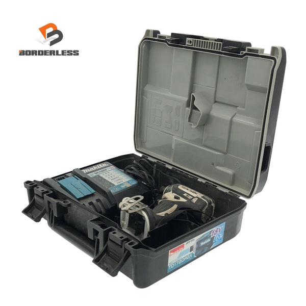 ☆中古品☆makita マキタ 18V 充電式インパクトドライバ TD149D 本体 黒/ブラック 充電器 ケース付118656 - 1