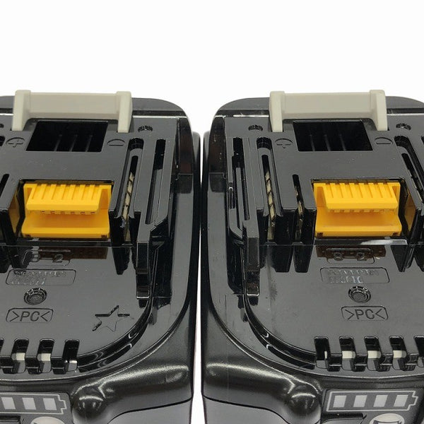 ☆中古美品2個※0回と1回 グリス少残☆makita マキタ 18V 6.0Ah 純正 リチウムイオンバッテリー BL1860B 残量表示付 雪マーク133575 - 8