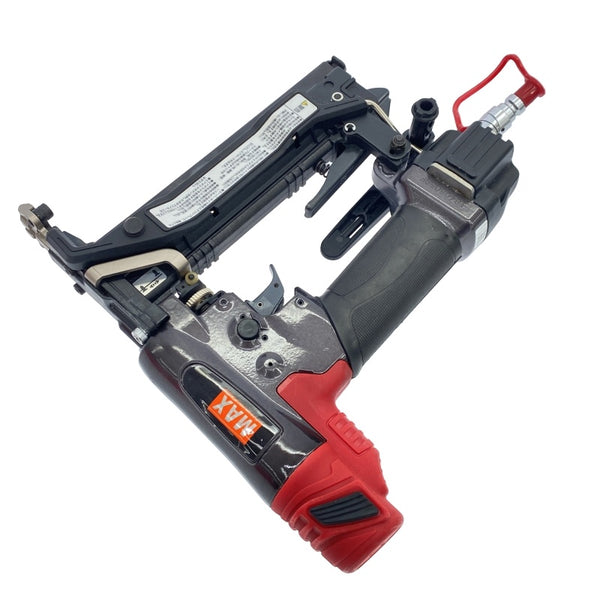 ☆比較的綺麗☆MAX マックス 38mm 高圧 フロアタッカ HA-38F3(D)-G 平打ちアタッチメント 保護メガネ 説明書 ケース付118103 - 7