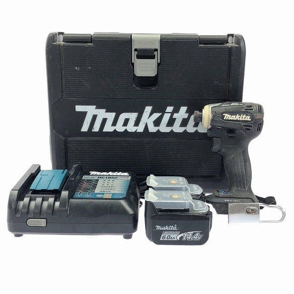 ☆中古品☆makita マキタ 14.4V 充電式インパクトドライバー TD162DRGXB バッテリー2個(14.4V 6.0Ah)充電器 ケース付 コードレス116948 - 3