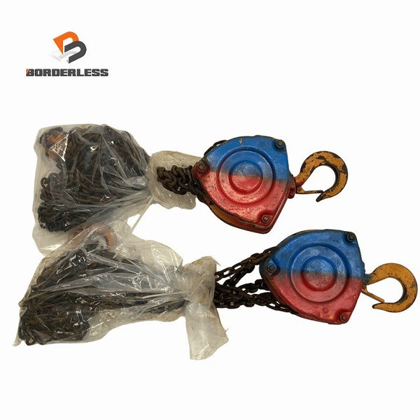 ☆中古品2個セット☆KITO キトー チェーンブロック M3形 CB010 荷重1.0ton/1ton 揚程2.5m 手動式 チェンブロック 吊り具 荷揚げ136498 - 1