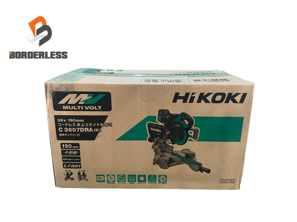 ☆未使用品☆HiKOKI ハイコーキ  36V 190mm コードレス卓上スライド丸のこ C3607DRA(K)(XPSZ) バッテリー1個 充電器付134595 - 1