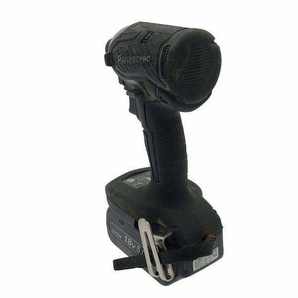 ☆中古品☆Panasonic パナソニック 14.4V/18V 充電インパクトドライバー EZ76A1LJ2G-B 黒 バッテリ2個(18V5.0Ah) 充電器 ケース - 7