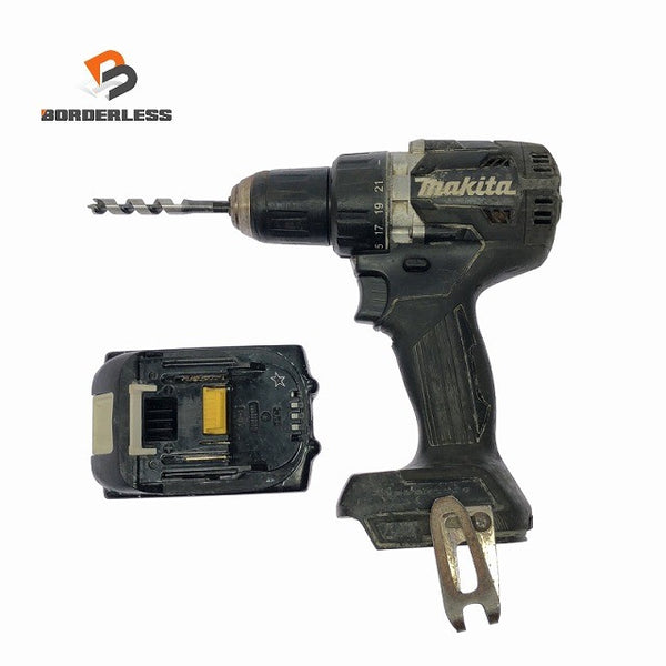 ☆中古品2点※コメント必読☆makita マキタ 18V 6.0Ah 純正リチウムイオンバッテリー BL1860B 訳ありの充電式ドライバドリル DF484D130368 - 1