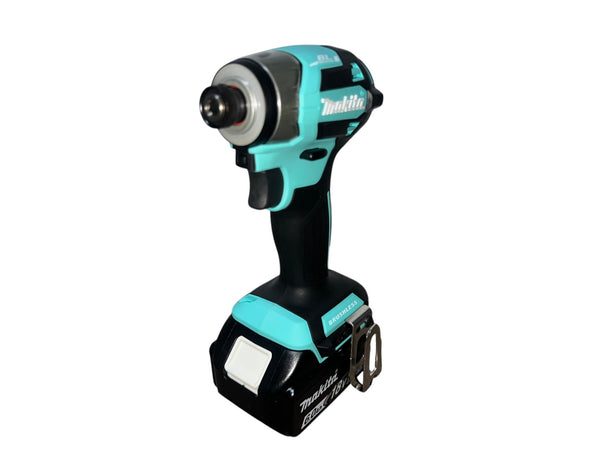 ☆未使用 限定色☆makita マキタ 18V 充電式インパクトドライバ TD173DGXTB ターコイズブルー バッテリ2個(6.0Ah) 充電器 ケース付134703 - 3