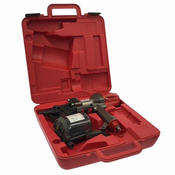 ☆中古品☆MAX マックス 100mm 高圧コイルネイラ HN-100 ケース付き エア工具 エアツール 木用長釘 鋼板釘135663 - 2