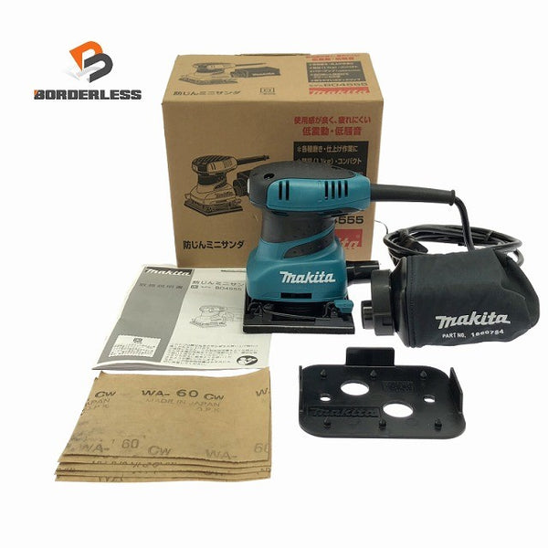 ☆中古美品☆makita マキタ 防じんミニサンダ BO4555 コード式 研磨 大工道具 DIY 防塵ミニサンダー129495 - 1
