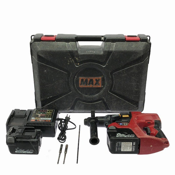 ☆中古品☆MAX マックス 25.2V 充電式ブラシレスハンマドリル PJ-R265-B2C バッテリ2個(4.0Ah) 充電器 ケース付 コードレス128535 - 3