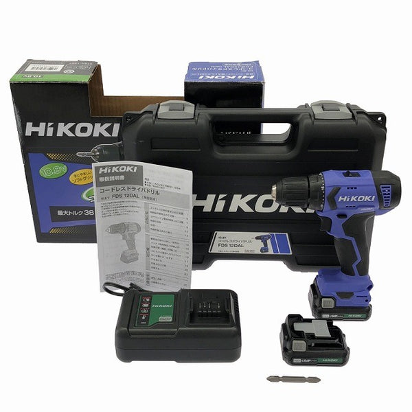 ☆美品☆HiKOKI ハイコーキ 10.8V コードレスドライバドリル FDS12DAL(2ES) バッテリ2個(1.5Ah) 充電器 ケース付 充電式132969 - 3