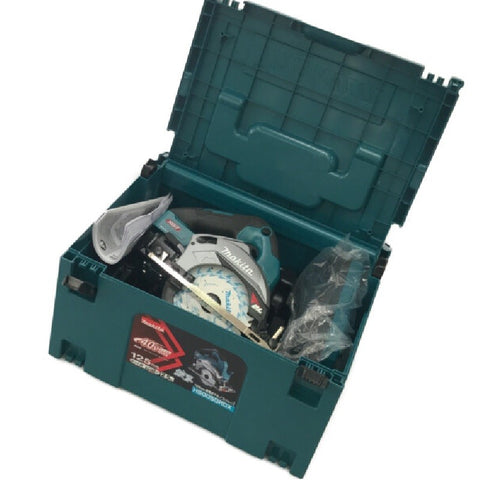 ☆未使用品☆makita マキタ 40Vmax 125mm 充電式マルノコ HS005GRDX 青 バッテリ2個(40Vmax2.5Ah) 充電器 ケース付 コードレス - 0