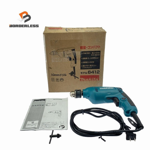 ☆比較的綺麗☆makita マキタ 100V 10mm 電気ドリル 6412 コード式 電動ドリル DIY/日曜大工 穴あけ119256 - 1