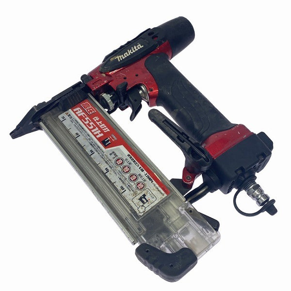 ☆中古品☆makita マキタ 55mm 高圧 仕上釘打機 AF551H 赤 ケース付 フィニッシュネイラ 仕上釘打ち機 仕上げ釘打機 エア工具131697 - 4