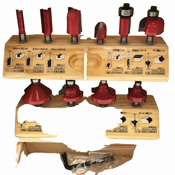 ☆中古品セット☆RYOBI リョービ 100V トリマ TRE-40 サンダ S-5000 ルータービットセット付 木材加工 DIY 日曜大工 電動工具 お家時間122392 - 9