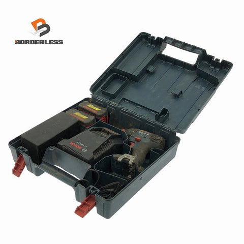 ☆中古品☆BOSCH ボッシュ 18V コードレスインパクトドライバー/レンチ GDX18V-LI バッテリ2個(18V2.6AH) 充電器 ケース付 充電式125664