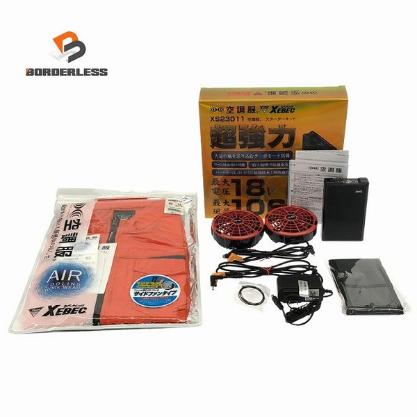 ☆未使用品セット☆ XEBEC 株式会社ジーベック 18V スターターキット XS23011 C/R70 空調服ベスト 3Lサイズ XE98011S138246 - 1