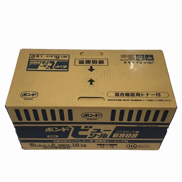 ☆未使用品 KONISHI コニシ ボンド ビューシール 6L缶 6909 NB/ノンブリード 2成分形ポリウレタン系 2液 シーリング材 コーキング材133342 - 6