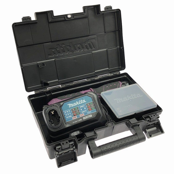 ☆中古品☆makita マキタ 7.2V 充電式ペンインパクトドライバー TD023DHXAP 紫/パープル バッテリ2個(1.5Ah) 充電器 ケース136662 - 2