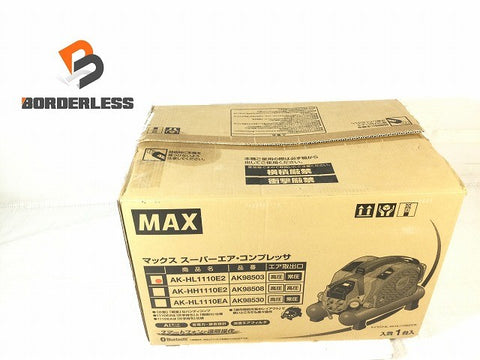 ☆極美品☆MAX マックス 常圧/高圧 スーパーエアコンプレッサー AK-HL1110E2 赤/レッド 100V 8L エアーコンプレッサー131409