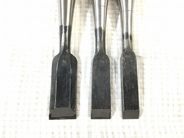 ☆未使用品☆狐 キツネ 追入10本組 鑿 グミ柄 組鑿 のみ ノミ 大工道具 宮大工133798 - 7