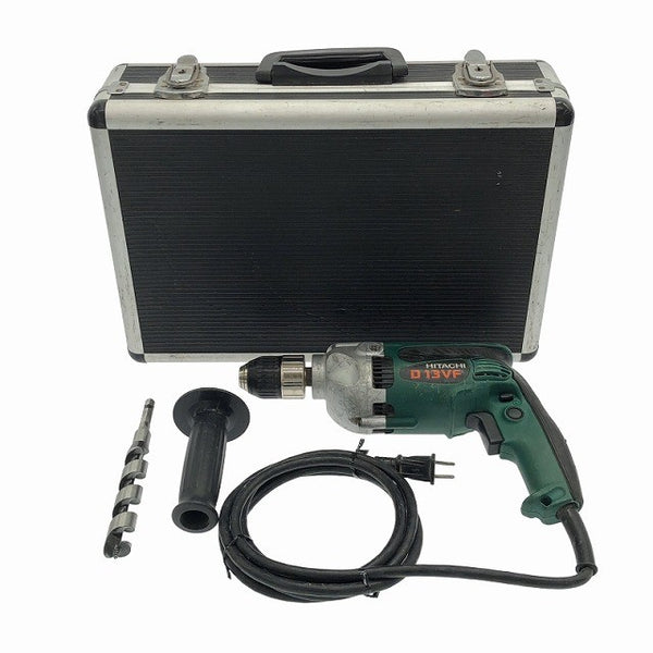☆中古品☆HITACHI 日立工機 100V 13mm 変速ドリル D13VF 木工用ビット ケース付き キーレスチャック コード式 穴あけ 電動工具119853 - 3