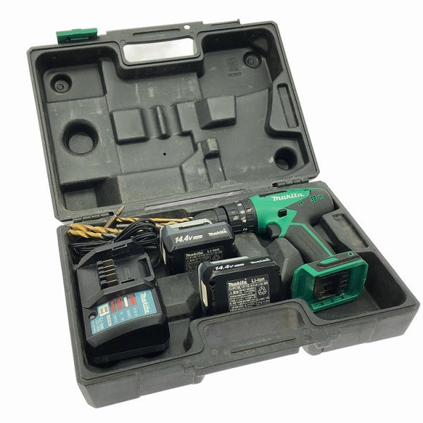 ☆中古品☆makita マキタ 14.4V 充電式震動ドライバドリル M850DWX バッテリ2個(1.1Ah) 充電器 ケース付 振動ドライバドリル130995 - 2