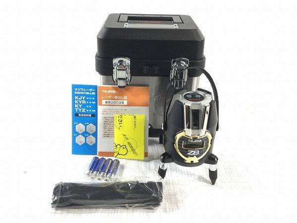 ☆未使用品☆TAJIMA タジマ ブルーグリーンレーザー墨出し器 ZEROB-KJY ゼロブルーKJY ケース付 ジンバルKJY 乾電池専用116479 - 2