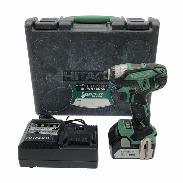 ☆中古品☆HITACHI 日立工機 18V コードレスインパクトドライバー WH18DKL バッテリー1個(18V 3.0Ah)充電器付 締付け 充電式116695 - 3