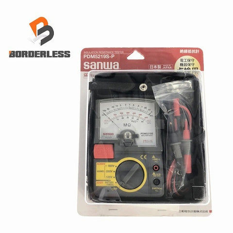 ☆未使用品☆ SANWA サンワ アナログ絶縁抵抗計 PDM5219S-P 定格電圧3レンジ式 軽量設計 アナログメガ/Ω 三和電気計器126749