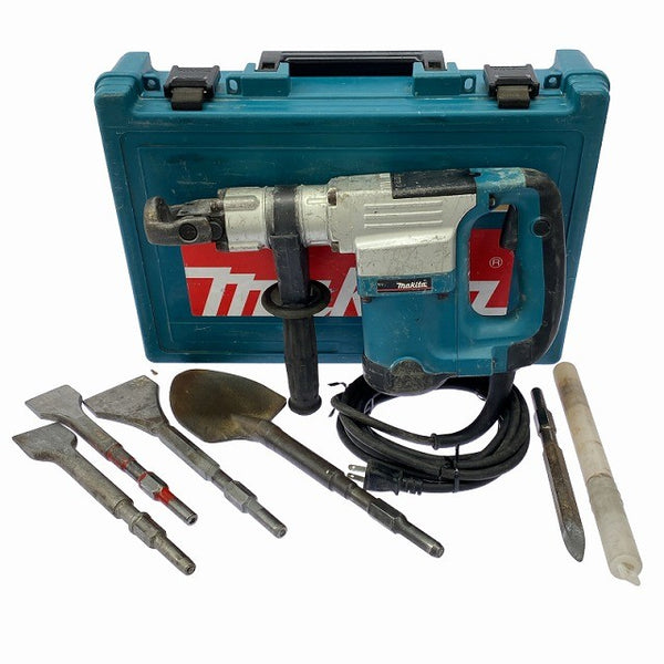 ☆中古品☆makita マキタ 100V 電動ハンマー HM0830 ケース付 六角軸 コンクリートブレーカー はつり機 ハツリ機 斫り機 破砕 粉砕130625 - 3