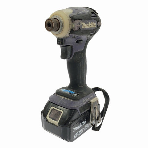☆中古品☆makita マキタ 18V 充電式インパクトドライバ TD172D バッテリー2個(18V 6.0Ah) 充電器付き 電動工具 締め付け 116099 - 0