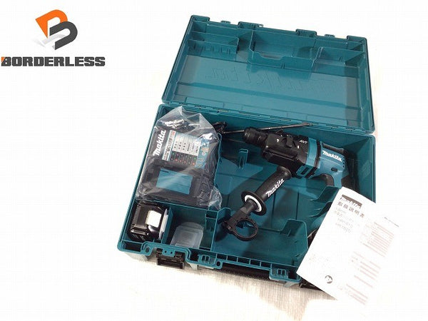 ☆未使用品☆ makita マキタ 18V 18mm 充電式ハンマドリル HR182DRGX 青/ブルー バッテリー2個(6.0Ah)充電器+ケース133699 - 1