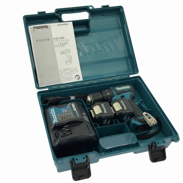 ☆中古美品☆makita マキタ 10.8V 充電式震動ドライバドリル HP332DSMX バッテリ2個(4.0Ah) 充電器 ケース付 振動ドライバドリル131035 - 2