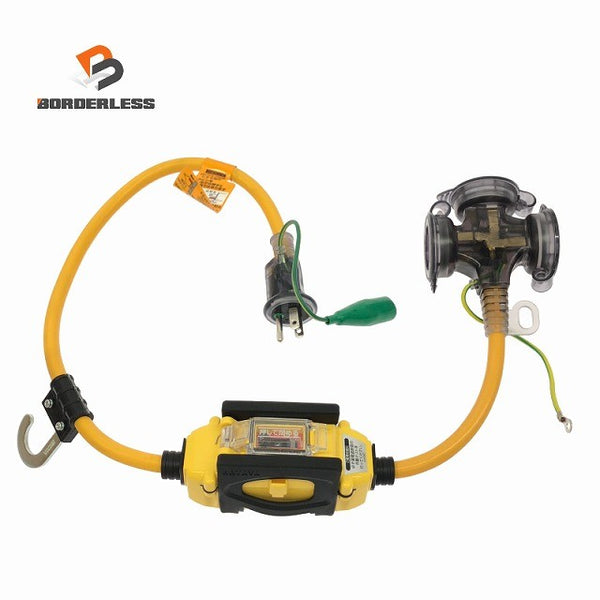 ☆中古美品☆HATAYA ハタヤ JET 漏電遮断器付 BFX延長コード 屋外用 BFX-013KC 3口コンセント 0.7ｍ131068 - 1