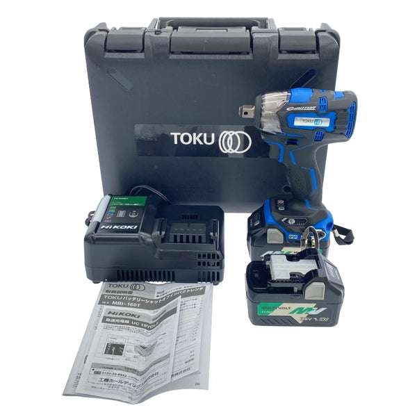 ☆未使用品☆TOKU 東空 18V 充電式シャットオフインパクトレンチ MBI-160T バッテリ(36V2.5Ah) 充電器 ケース付 コードレス118466 - 3