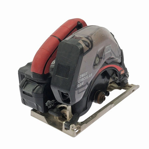 ☆中古品☆MAX マックス 18V 165mm 防じん兼用 充電式丸のこ PJ-CS61CDP バッテリ1個(5.0Ah) 充電器付 コードレス マルノコ118345 - 0