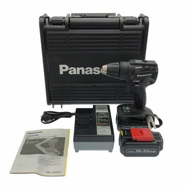 ☆未使用品☆Panasonic パナソニック 充電ドリルドライバー EZ1DD4J18D-B バッテリ2個(18V5.0Ah) 充電器 ケース 2025年製116734 - 3