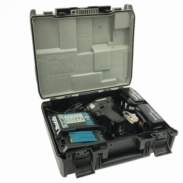 ☆中古品☆makita マキタ 18V 充電式インパクトドライバ TD173DRGXB 黒/ブラック バッテリー2個(18V 6.0Ah)充電器 ケース付133783 - 2