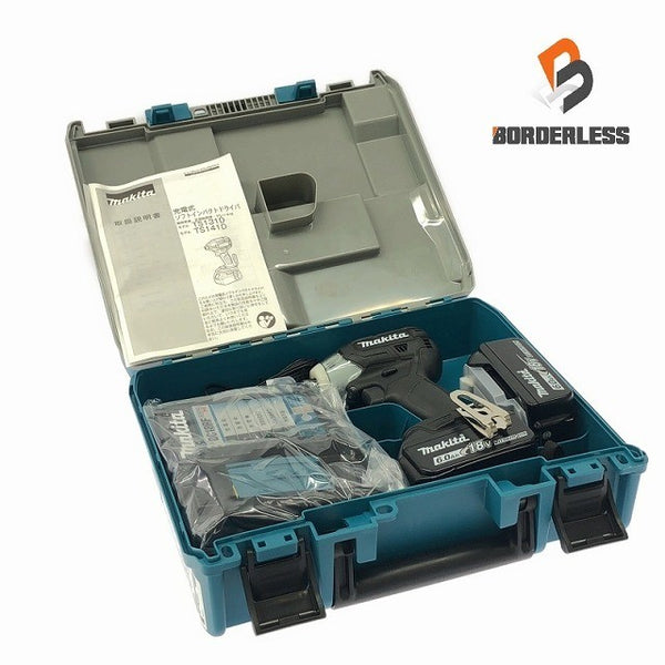 ☆未使用品☆makita マキタ 18V 充電式ソフトインパクトドライバTS141DRGXB 黒/ブラック バッテリー2個(18V 6.0Ah) 充電器 ケース付126175 - 2