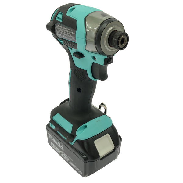 ☆未使用 限定色☆makita マキタ 18V 充電式インパクトドライバー TD173DGXTB ターコイズブルー バッテリ2個(6.0Ah) 充電器 ケース134874 - 5
