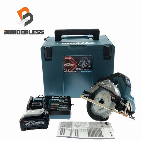 ☆未使用品☆ makita マキタ 40Vmax 充電式丸ノコ HS001GRDX バッテリー2個(2.5Ah) 充電器 ケース付き 電動工具 大工道具119545