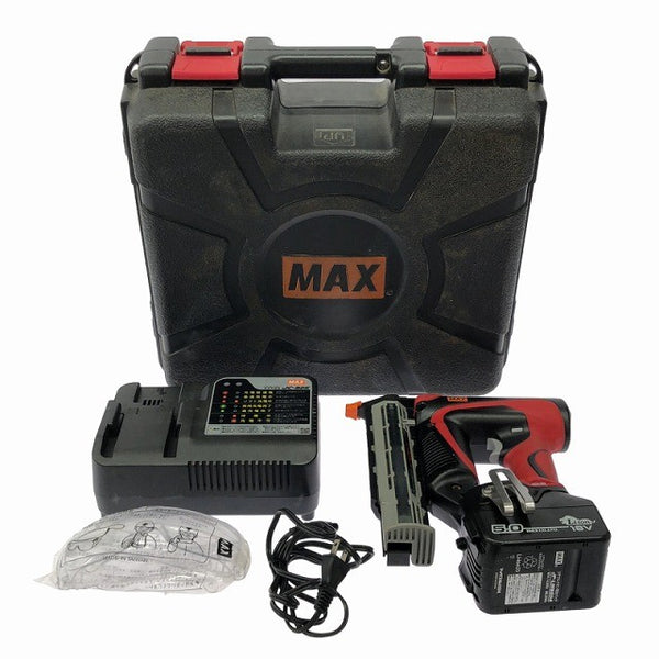 ☆比較的綺麗☆MAX マックス 18V 充電式フィニッシュネイラ TJ-35FN1-BC/50A バッテリ1個(5.0Ah) 充電器 ケース付 仕上釘打機130997 - 3