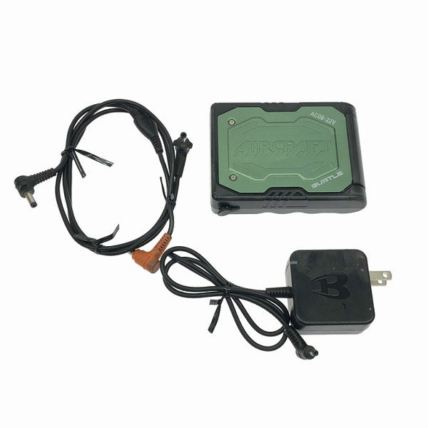 ☆中古品☆BURTLE バートル 22V エアークラフト専用バッテリー AC08 アーミカーキ ファンユニット AC08-1 黒 空調作業服用117634 - 10