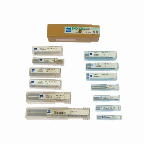 【未使用品21本セット】OSG ハイスエンドミル 2刃 EKD OL2 6～18 EX-TIN-EDS  13～20 V-XPM-EDL21 EDS28 切削工具 フライス - 0